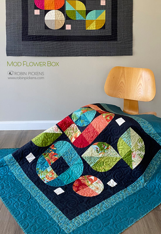 Mod Flower Box from Robin Pickens in Carolina Lilies Charm Pack