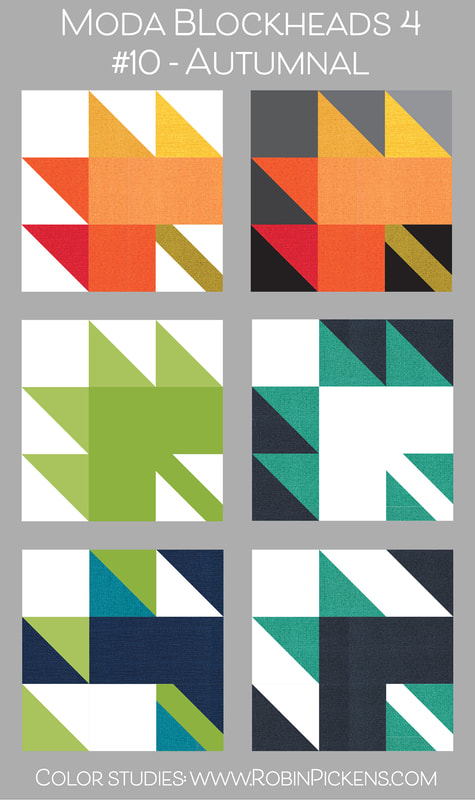 Autumnal Free Quilt Block Pattern Color Study Moda Blockheads