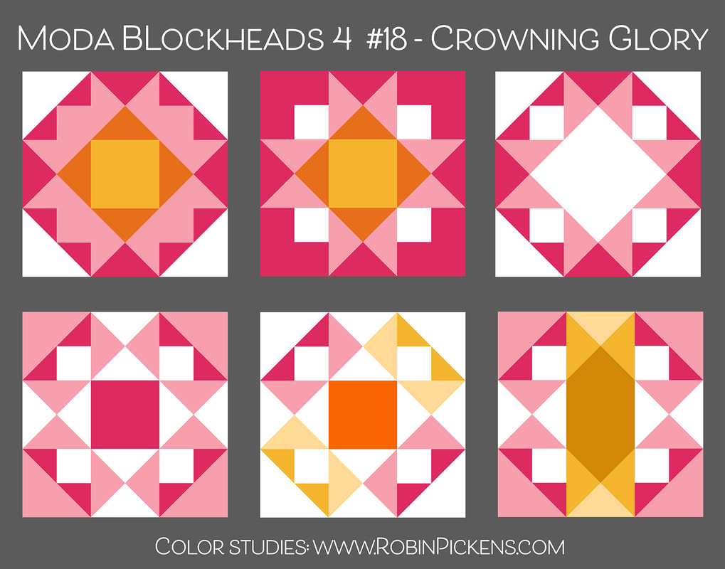 Crowning Glory Moda Blockheads Color Studies from Robin Pickens