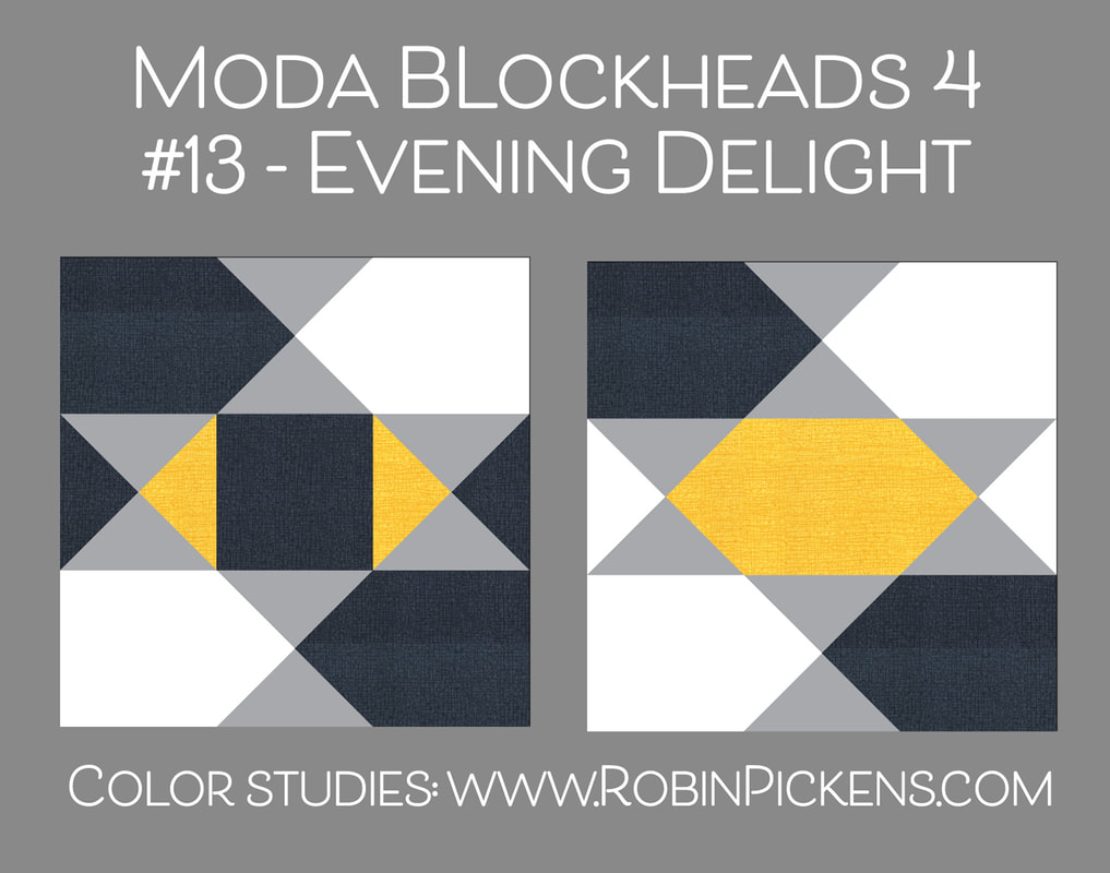 Evening Delight quilt block color studies from Robin Pickens- grays space stars
