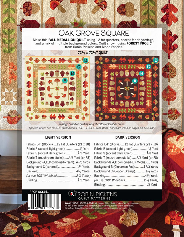 Oak Grove Square pattern back