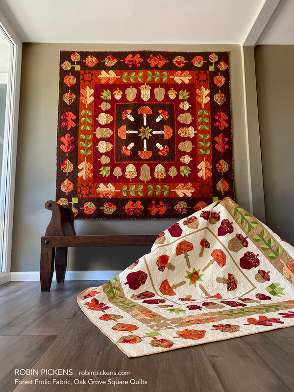 Oak Grove Square Forest Frolic in two colorways from Robin Pickens 