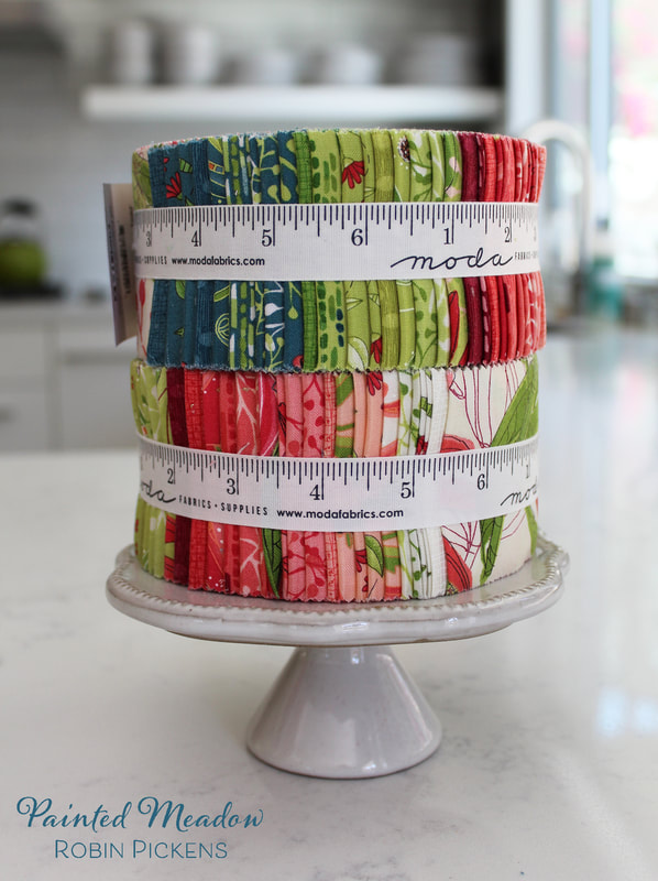 Painted Meadow fabric Jelly Rolls by Robin Pickens for Moda Fabrics