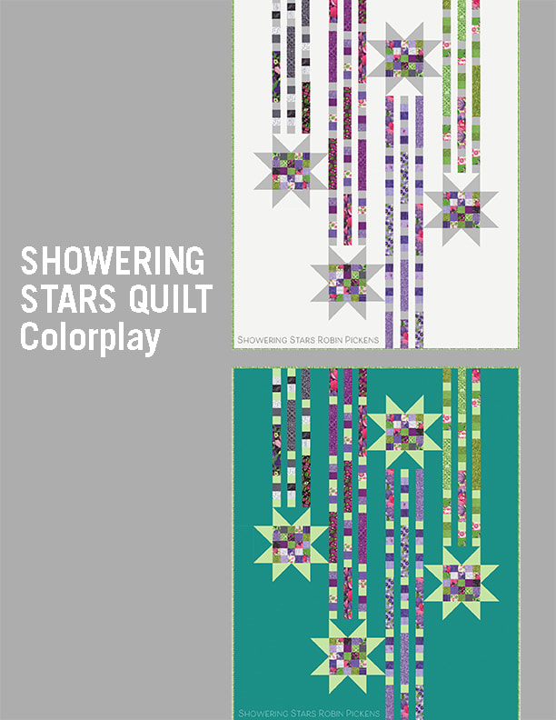 Pattern Play - Showering Stars in Cream and Teal
