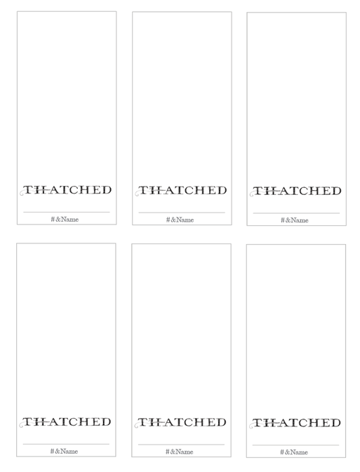 Thatched individual swatch card template