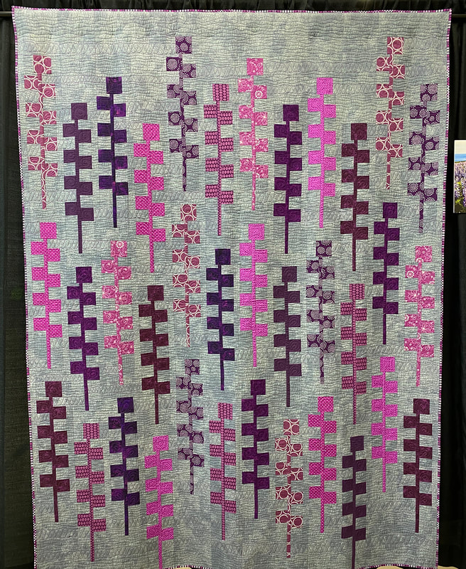 Gudrun Erla purple flowers Quilts of Iceland  quilt 