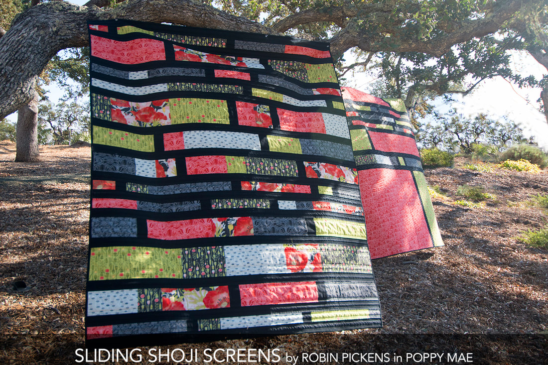 Sliding Shoji Screens quilt in Poppy Mae 2 from Robin Pickens