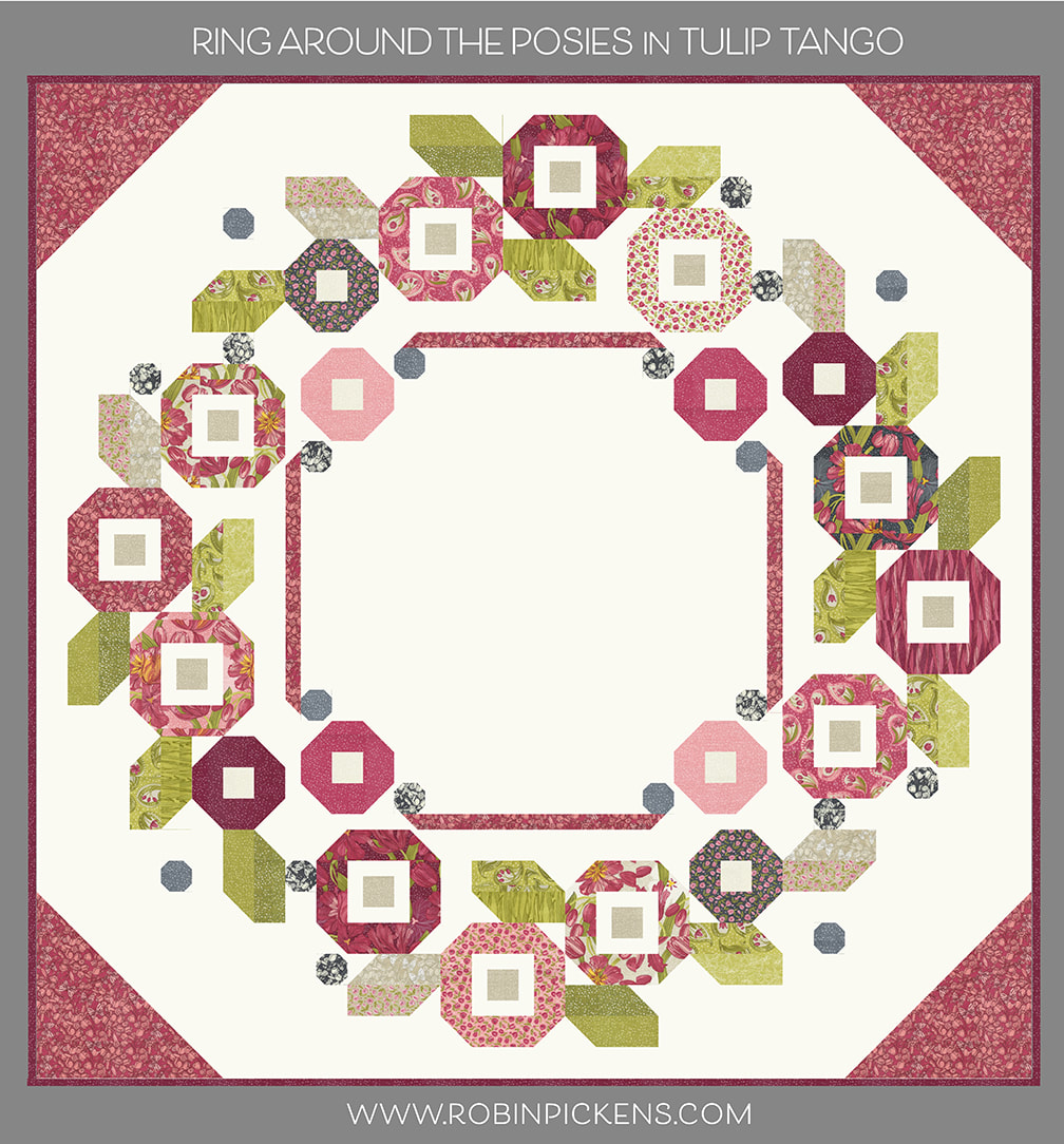 Ring Around the Posies quilt in Tulip Tango from Robin Pickens