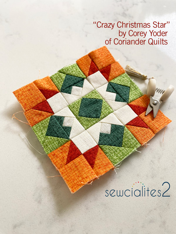 Sewcialites free quilt block in thatched from Robin Pickens