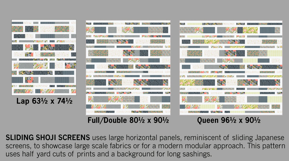 Sliding Shoji Screens quilt in Dandi Duo from Robin Pickens 3 sizes