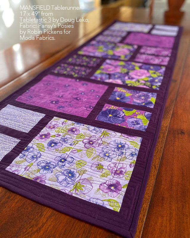 Mansfield table runner from Tabletastic 3 from Doug Leko in Robin Pickens Pansy's Posies