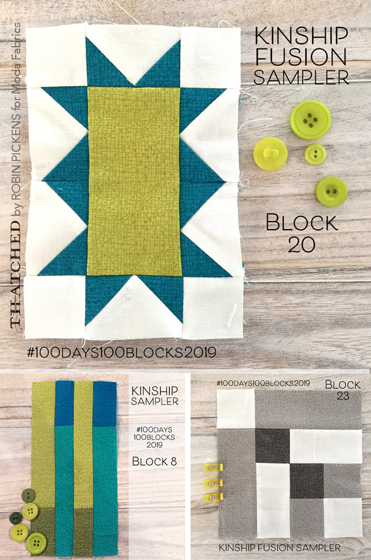 Thatched basics by Robin Pickens in Kinship Fusion Sampler blocks