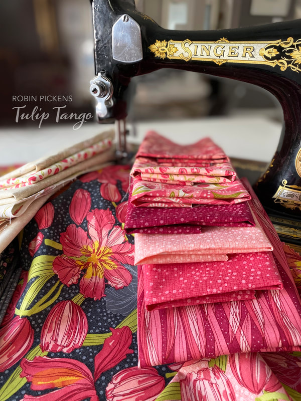 Tulip Tango Robin Pickens Moda Fabric at Singer1