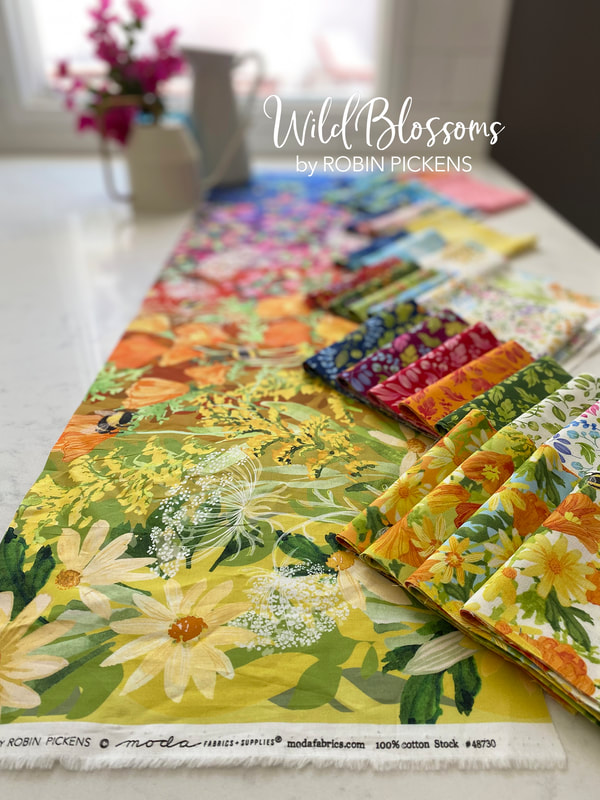 Robin Pickens Wild Blossoms fabric Moda Fabrics
