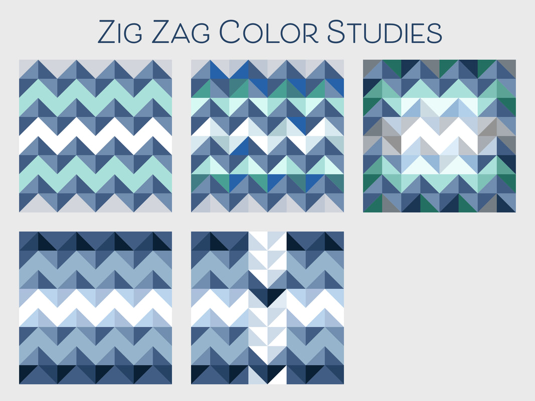 Zig Zags quilt block from Janet Clare